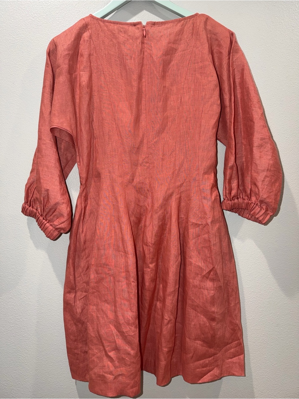 Luxely Boatneck Puff Sleeve Mini Dress in Dusty Rose Size 2 BNWT - Picture 4 of 5